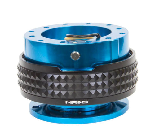 NRG Innovations GEN 2.1 NRG-SRK-210BL-BK Steering Wheel Quick Release Adapter, 6-Hole & 6x70 and 6x74mm Bolt Patterns Blue Body/Black Pyramid Ring/Glow Ring