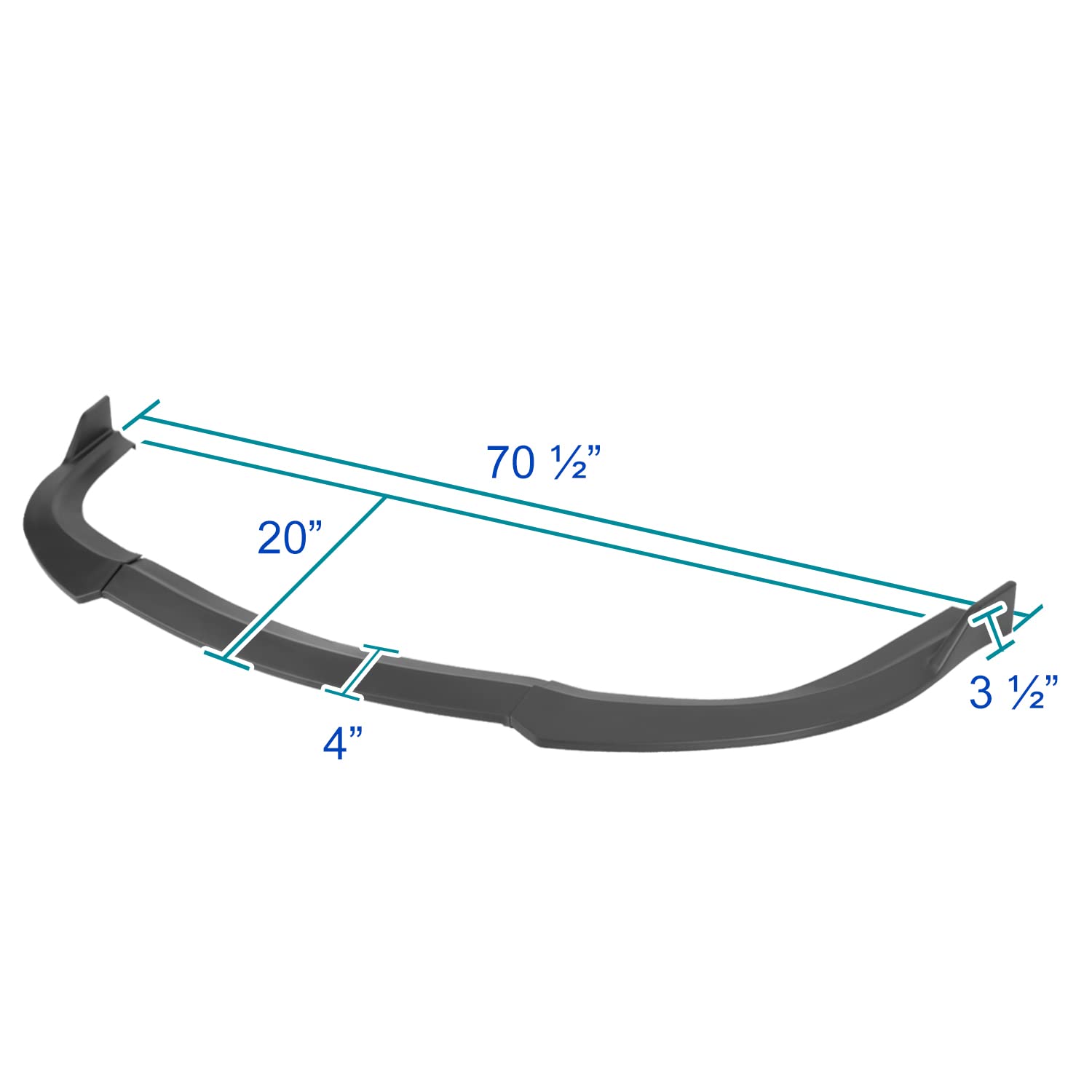 Matte Black Spec-D Tuning Front Bumper Lip Compatible with 2015-2021 Chrysler 300