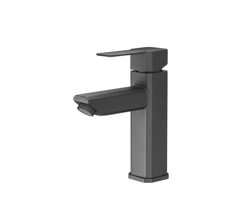 Dura Faucet RV Modern Angular DF-ML803LQ-MB Lavatory Faucet - Single Handle (Matte Black)