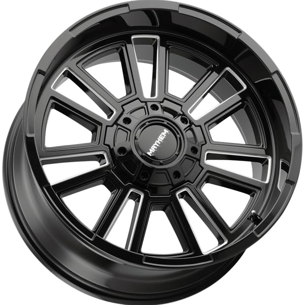 Apollo Mayhem 8115 Gloss Black/Milled Wheel (20 x 9. inches /6 x 135 mm, 0 mm Offset)