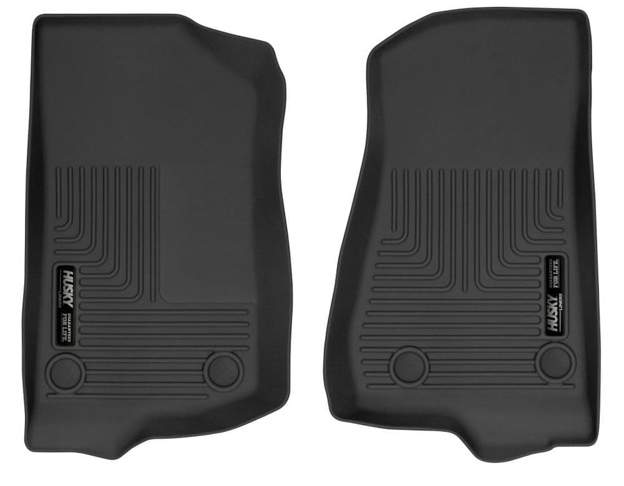 Husky Liners Floor Mats X-act Contour | Fits 2018-2025 Jeep Wrangler JK/JL; 2020-2025 Jeep Gladiator | Front Row, 2-pc Black - 54531
