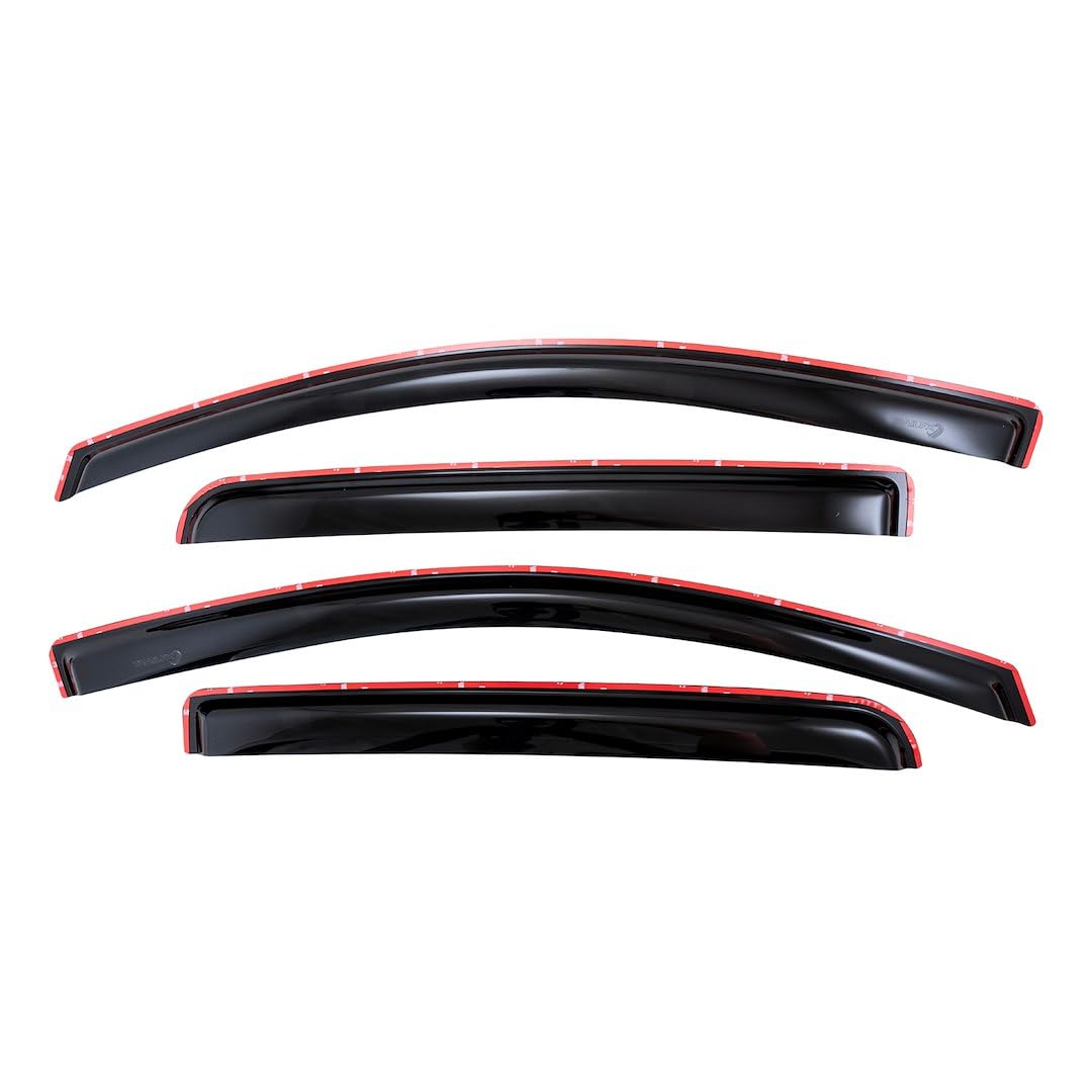 TrailFX Window Vents Smoked Rainguards Fits Chevrolet Colorado 2015-2022 Crew Cab in-Channel 4-Piece Low Profile Acrylic Rainguard Set TrailFX 4995IC