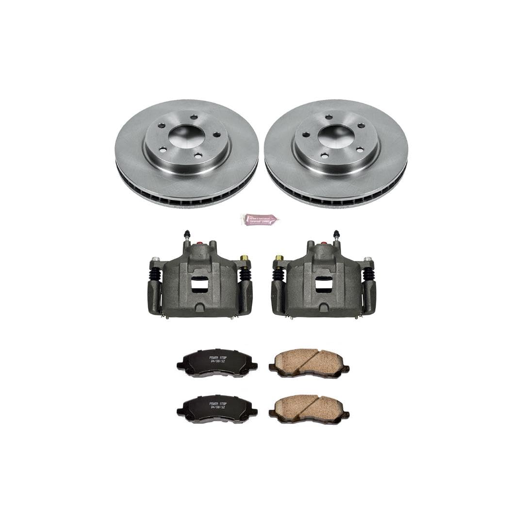 Power Stop Autospeciality KCOE2992A Replacement Front Caliper Kit- OE Rotors, Ceramic Brake Pads, Calipers