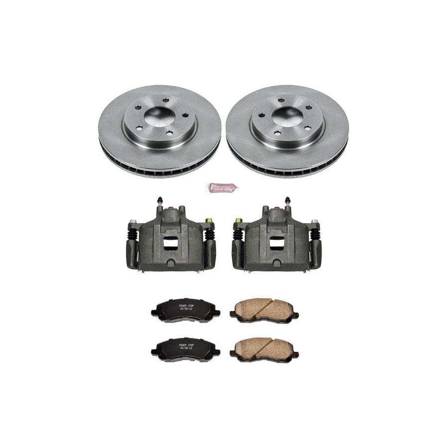 Power Stop Autospeciality KCOE2992A Replacement Front Caliper Kit- OE Rotors, Ceramic Brake Pads, Calipers