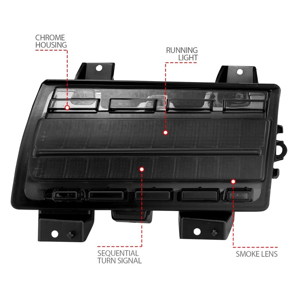 Wrangler ANZO (511088) 18-21/Gladiator 20+ Smoke LED Side Marker Lights w Sequential Signal