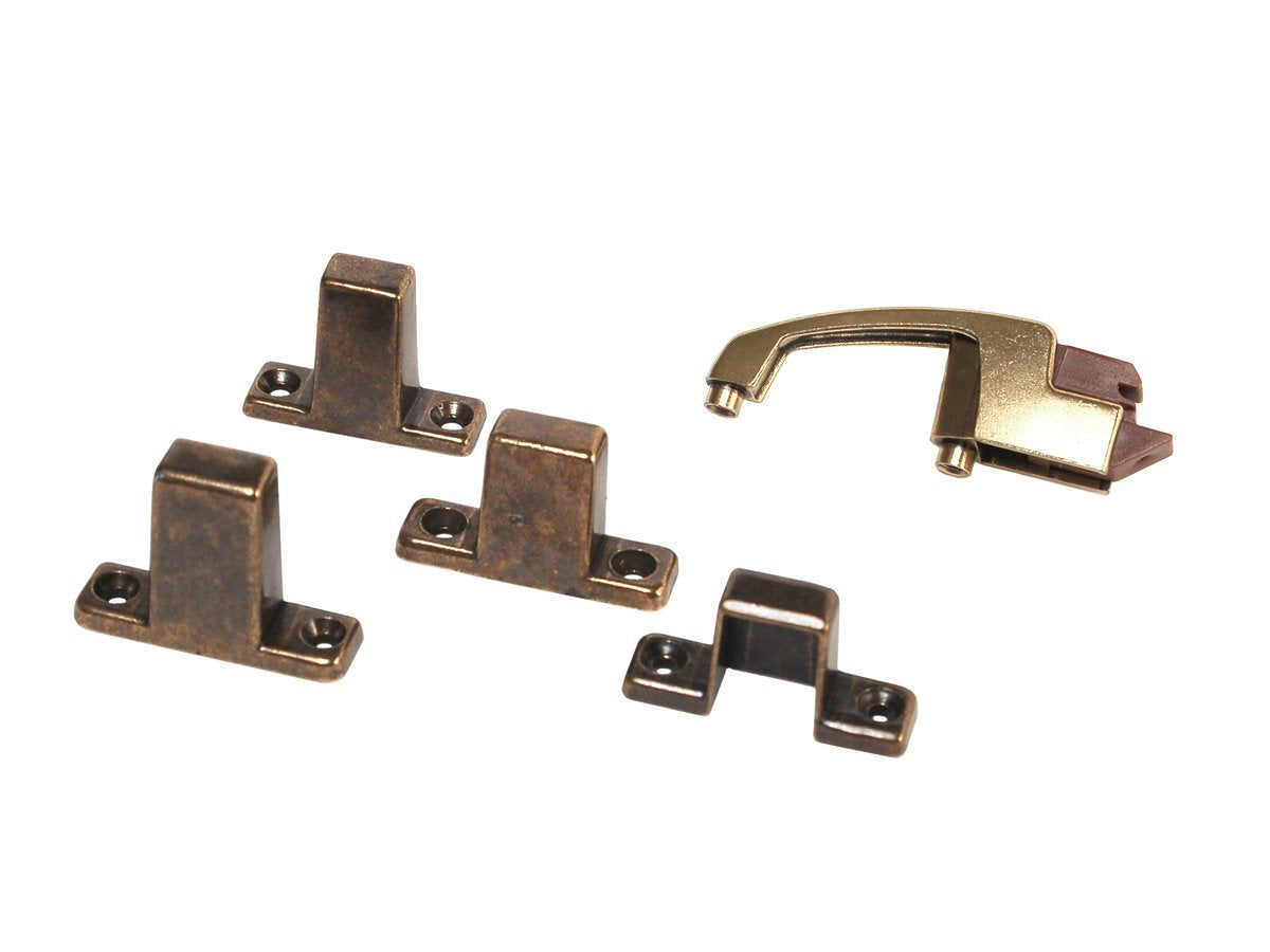 RV Designer H243, Three Screw Mount Positive Latch, Includes Four Strikes, Cabinet Hardware