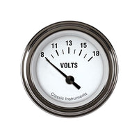 White Hot Classic Instruments 2 1/8" Volt Gauge WH30SLC