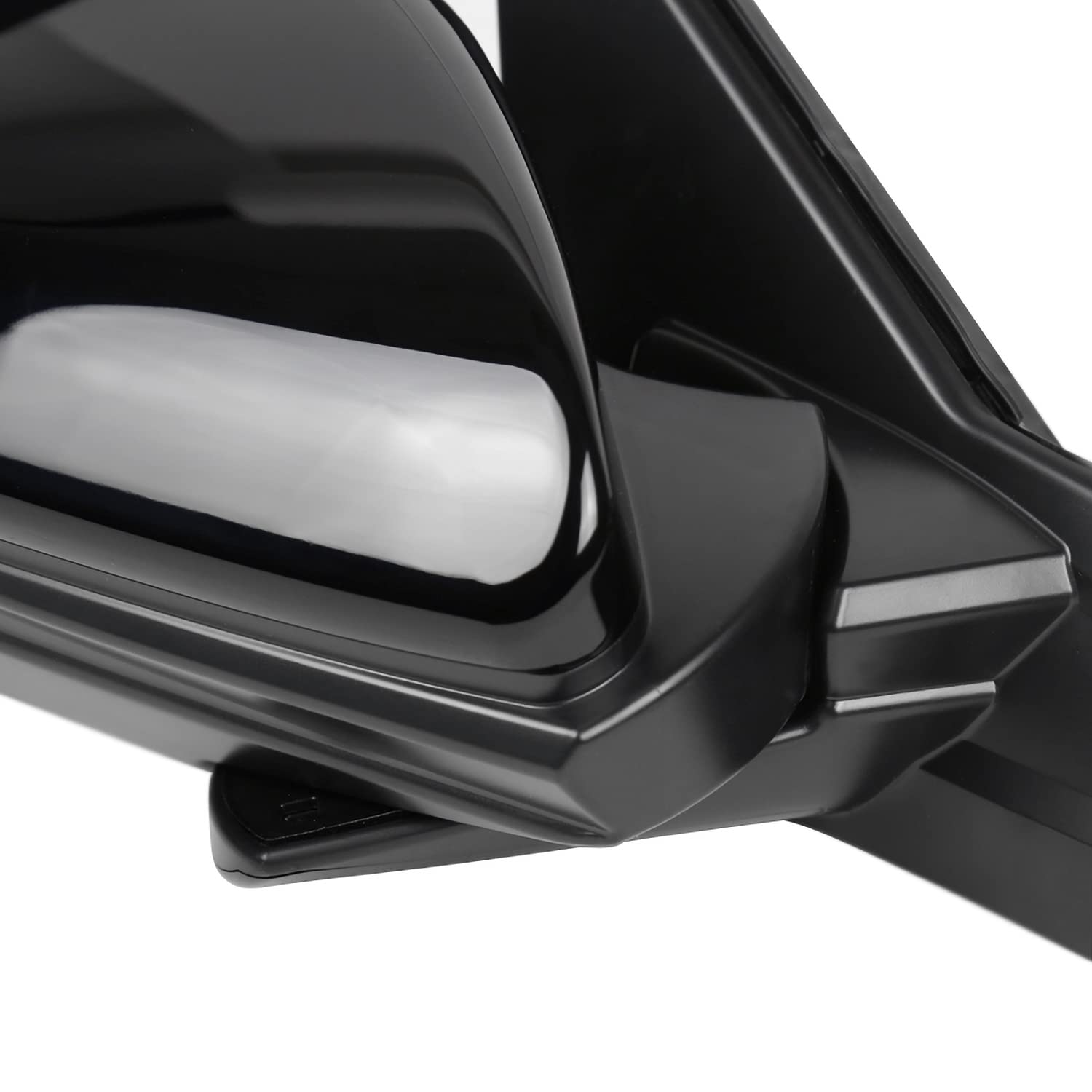 5-Pin Power Heated Fold Black Spec-D Tuning Left Driver Side Mirror Compatible with 2016-2018 Honda Civic