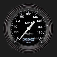 AX57DGBLF Classic Instruments Autocross Gray 3 3/8" Speedometer W/Display