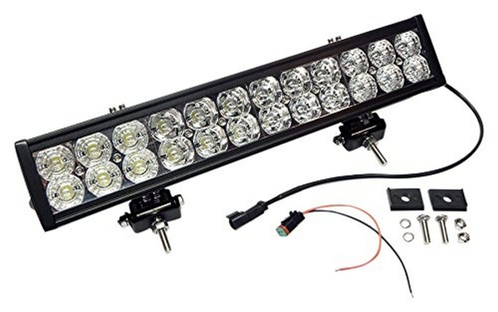 20" Southern Truck 72021 120W LED Light Bar (Str, Dbl Row, Combo Flood/Beam (DT Harness 79900/9,600 Lumens Adjustable Base Mount)