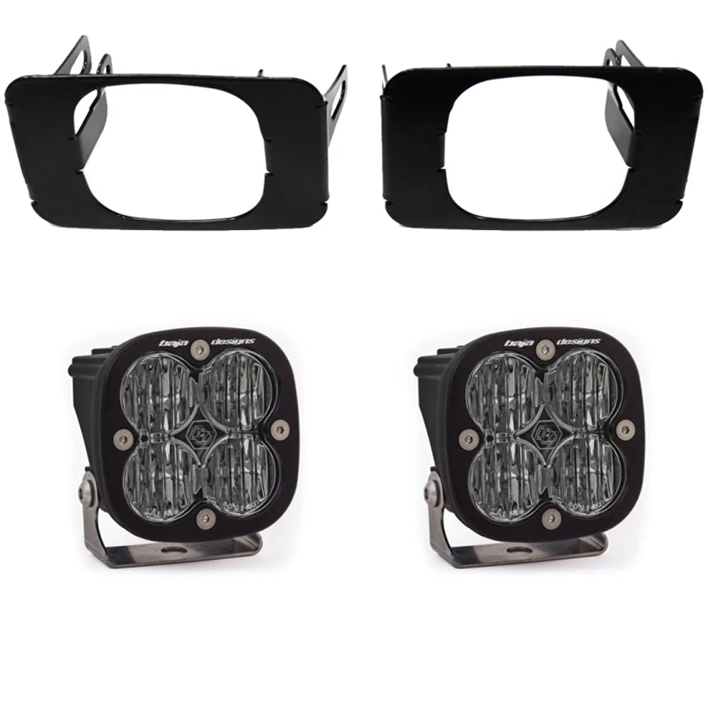 Baja Designs Fog Pocket LED Light Kit Squadron fits Ford F-250/350 Super Duty 2017-2021 (Wide Cornering; Clear)