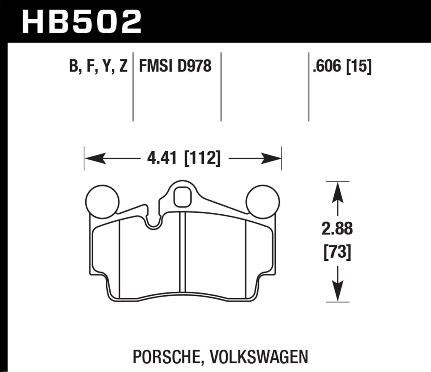 Hawk Performance HPS Performance HB502F.606 Street Brake Pads