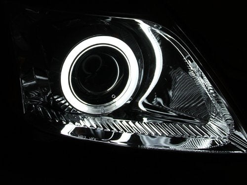 Chrome Clear/Amber Halo Headlight AnzoUSA for Toyota Prius - (Sold in Pairs)