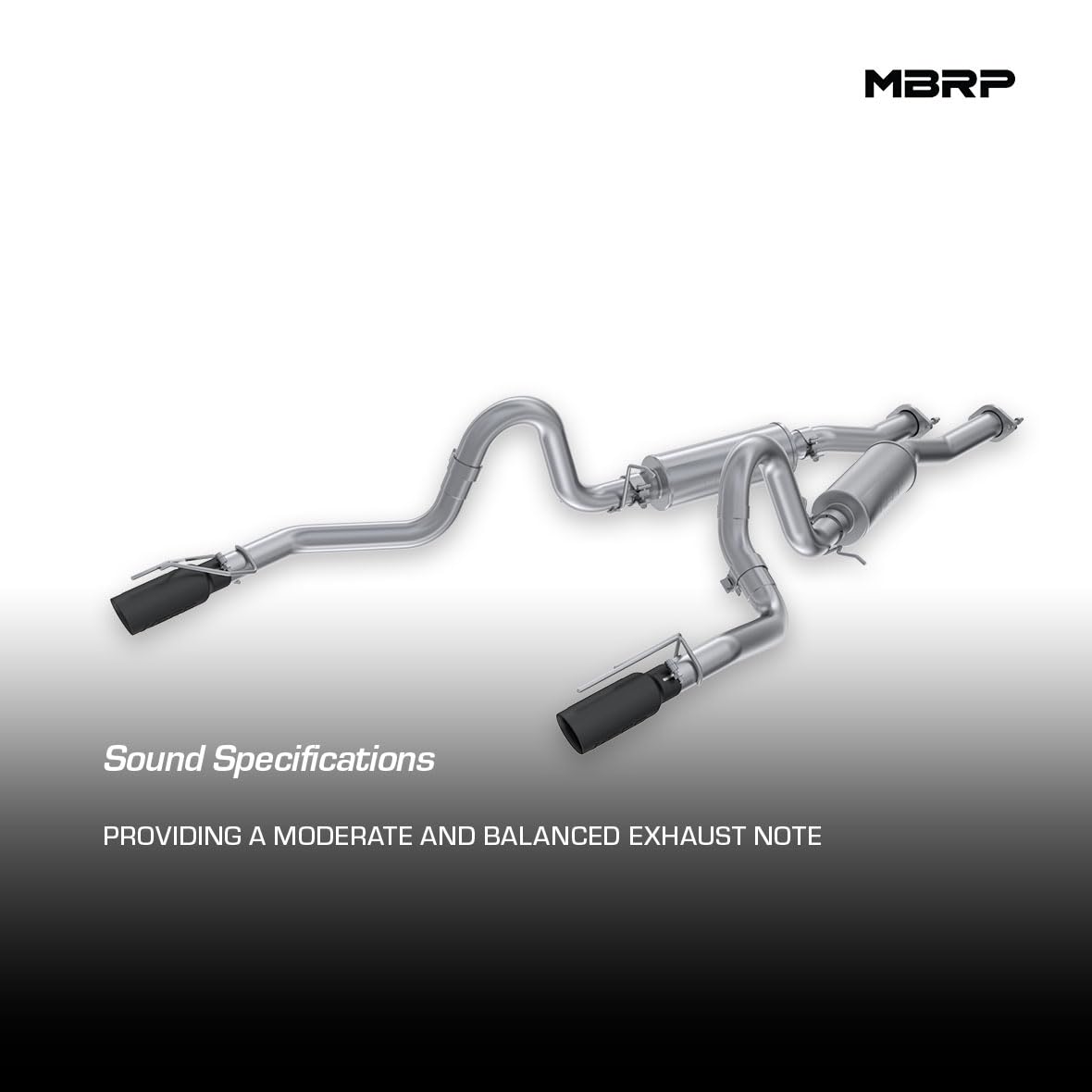 MBRP 99-04 Ford Mustang GT 4.6L Dual Split Rear 2.5in. Cat Back w/ 3.5in. Blk. Dual Wall Tips - S7221ALBT