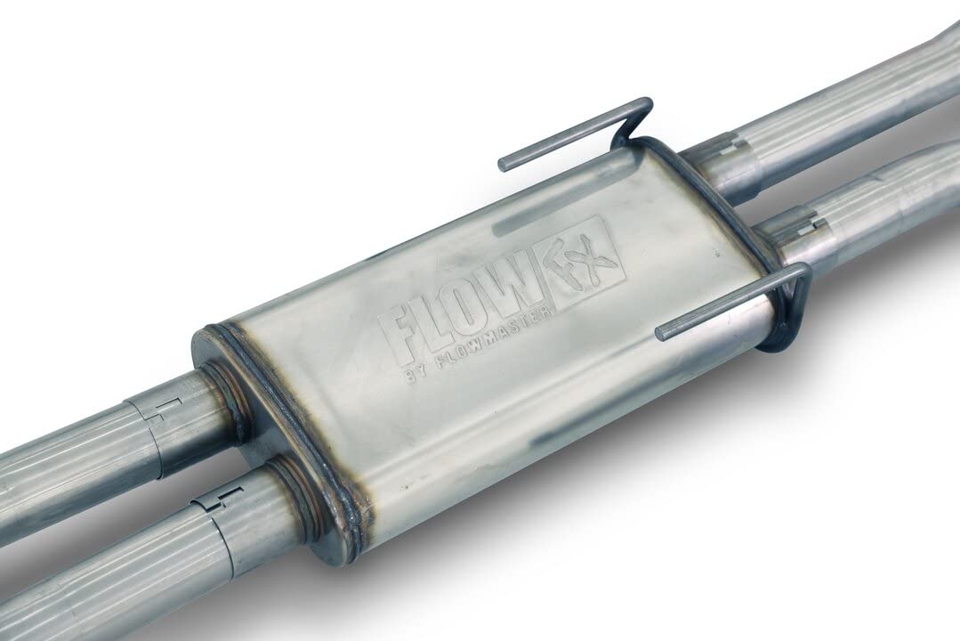 Flowmaster 718142 Cat-Back FlowFX Exhaust Kit 2.5 Inch Dual Side Exit 409 Stainless Steel 4.5 Inch Black Ceramic Tips Compatible with 2022-2023 Toyota Tundra 3.5L V6 2 & 4WD All Wheelbases