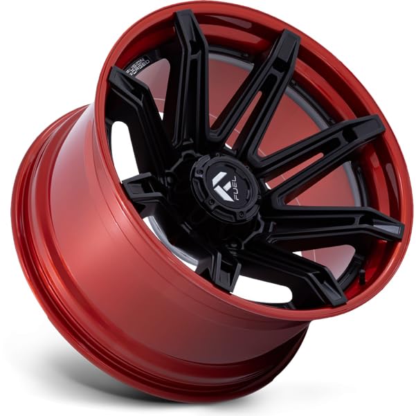 FUEL OFF-ROAD FC401 20X10 BRAWL 8X180 4.79-18mm MATTE BLACK WITH CANDY RED LIP - FC401MQ20108818N