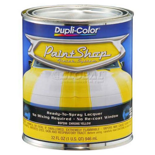 Dupli-Color Chrome Yellow Paint Shop Finish System Base Coat 32 Oz. Quart - Lot of 2