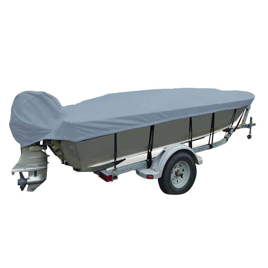 Poly-Flex II Carver Narrow Series Styled-to-Fit Boat Cover f/16.5' V-Hull Fishing Boats - Grey