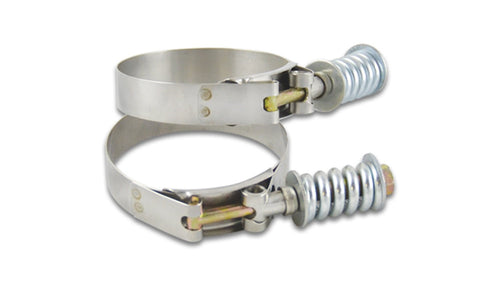 Vibrant Performance 27827 Vibrant Power Hose Clamp, T-Bolt, Spring Loaded, Stainless Steel, 2.94 in. to 3.24 in, 74.7mm to 82.3mm, use with Vibrant 2.75 in I.D. Silicone Hose, pair
