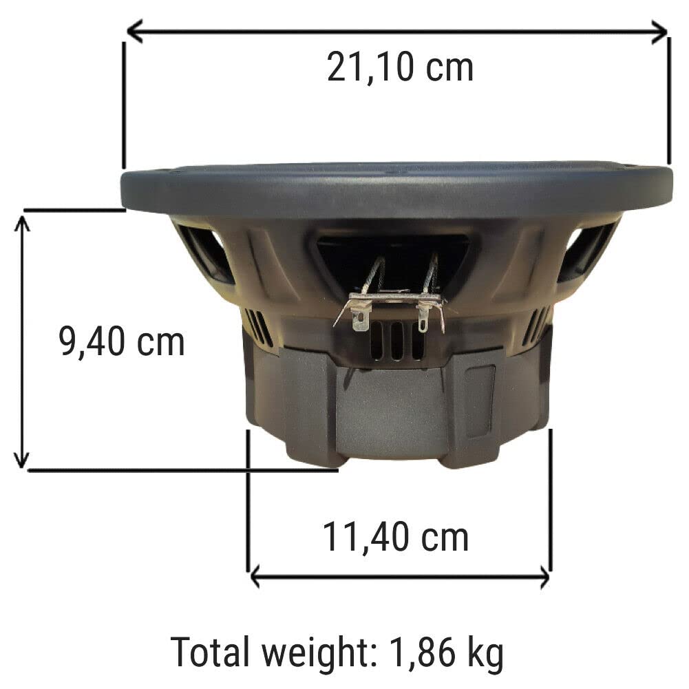 8 Inch Sound Storm Laboratories CG8D Car Subwoofer - 800 Watts Maximum Power, Dual 4 Ohm Voice Coil, Sold Individually