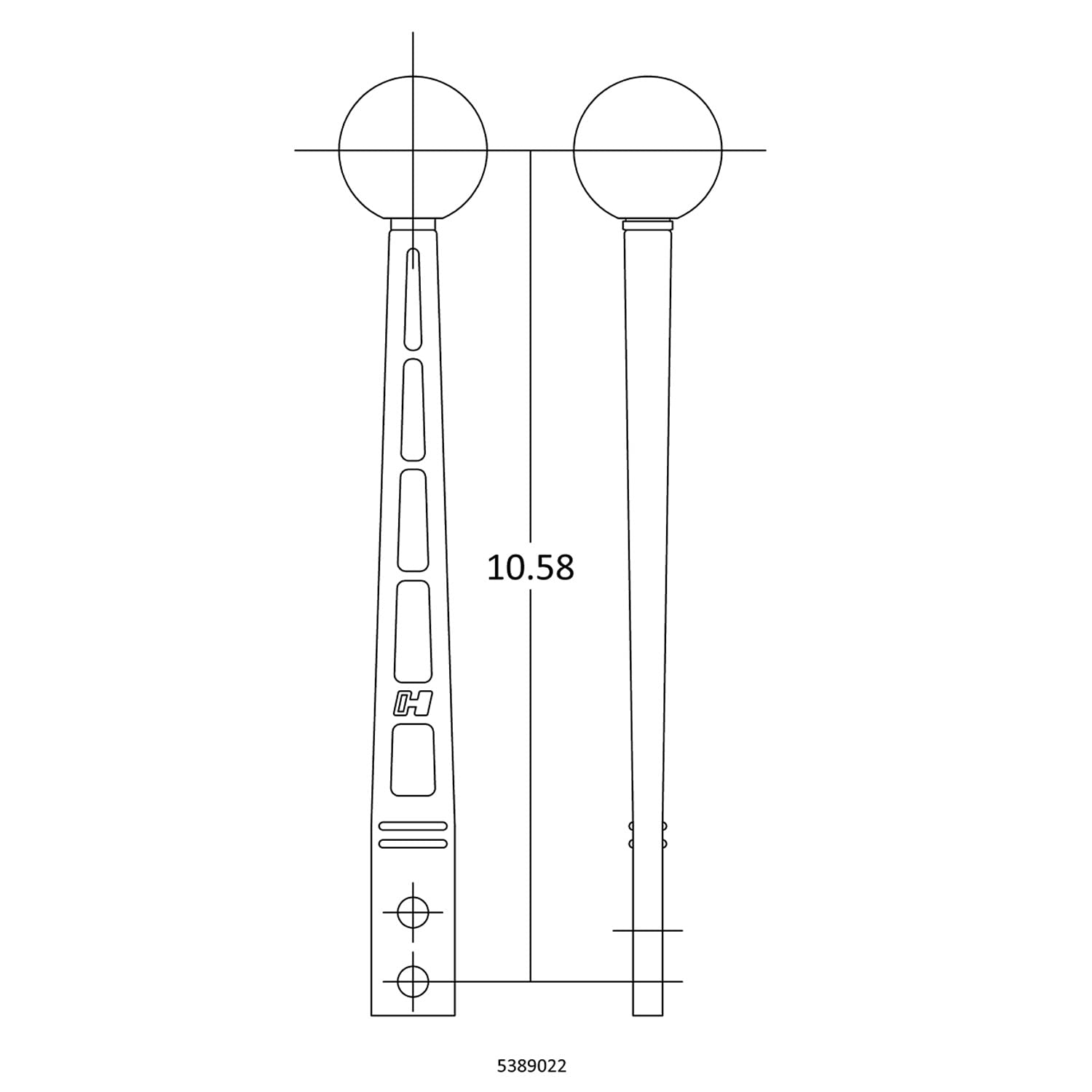 Hurst Manual Transmission Billet Shift Lever Shifter StickBlack Aluminum, 10.00 Inch