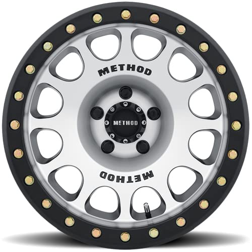 Method Race Wheels 105 Machined Beadlock With Matte Black Ring 17x9" 6x5.5", 38mm offset 3.5" Backspace, MR10579060338B