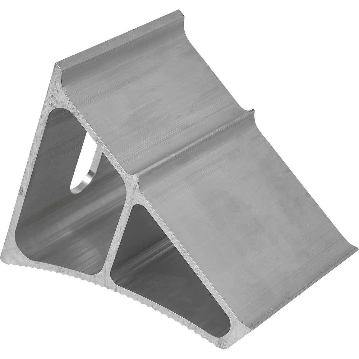 Aluminum Wheel Chock Buyers Products WC7118A with Ribbed Slope, 6 x 8.75 x 5.86 Inch, Added Security for Chocking Semi-Trailers and Trucks, Ideal for Snow and Ice Conditions