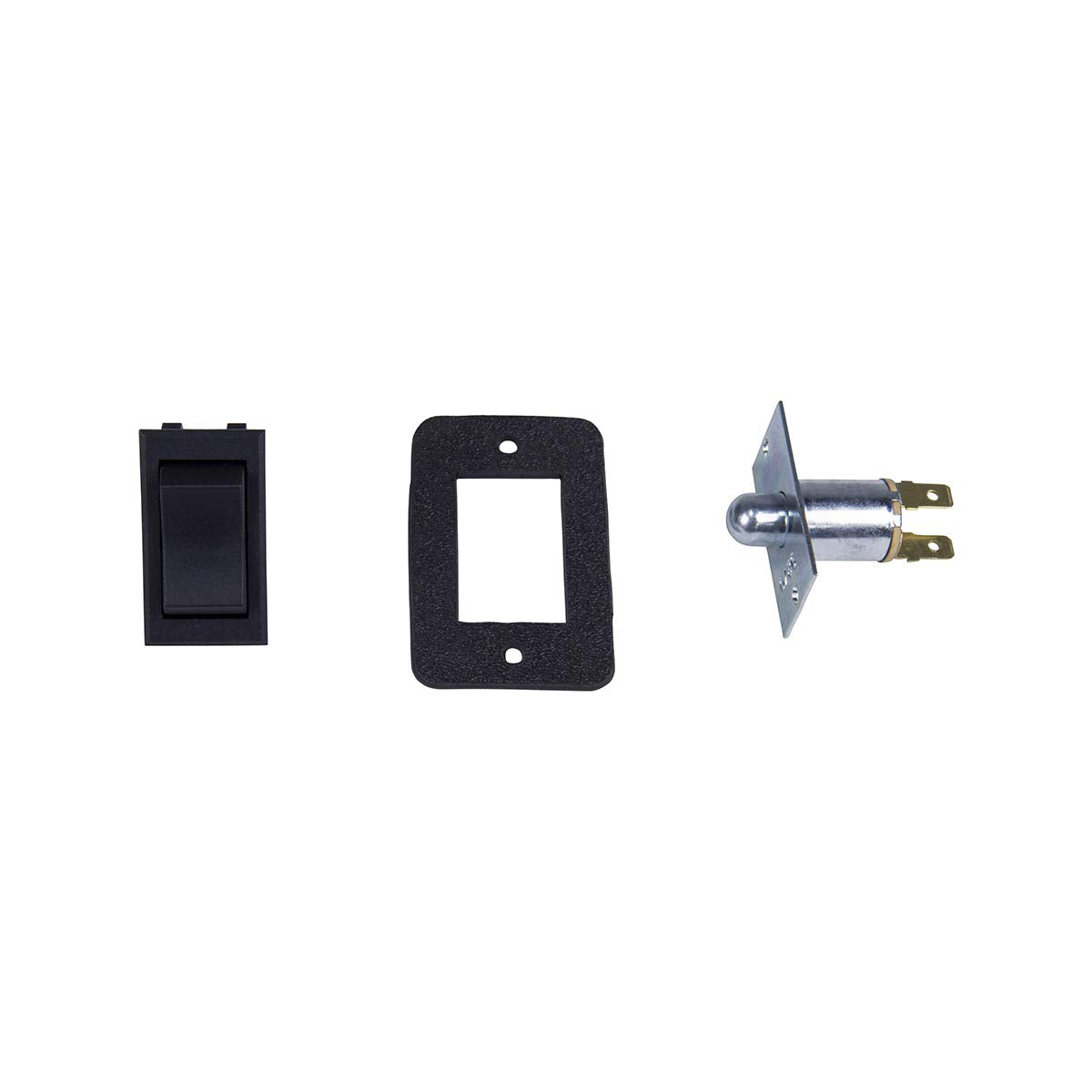 Electric Kwikee Step Replacement Plunger Door Switch with Rocker Kit for 5th Wheel RVs, Travel Trailers and Motorhomes