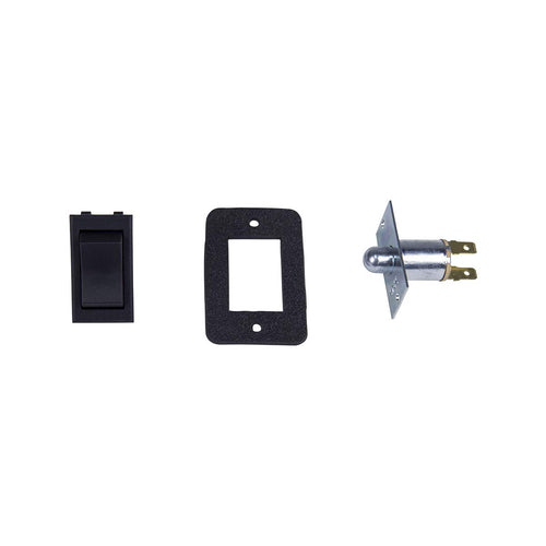 Electric Kwikee Step Replacement Plunger Door Switch with Rocker Kit for 5th Wheel RVs, Travel Trailers and Motorhomes