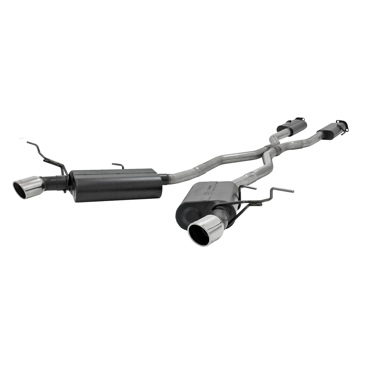 Flowmaster 817575 Cat-Back Force II Exhaust 2.5 Inch Dual Rear Exit 409 Stainless Steel 4 Inch Polished 304 Stainless Steel Tips Compatible with 2011-2021 Jeep Grand Cherokee 3.6L 5.7L