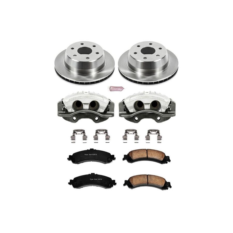 Power Stop Brake Kit Rear For Cadillac Chevrolet GMC Select Models Autospecialty OE Replacement Brake Kit with Calipers KCOE2046