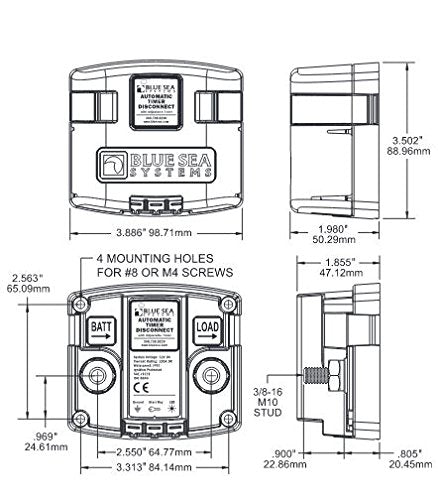 SOLENOID TIMER Blue Sea Systems 7615 120A 12VDC ATD