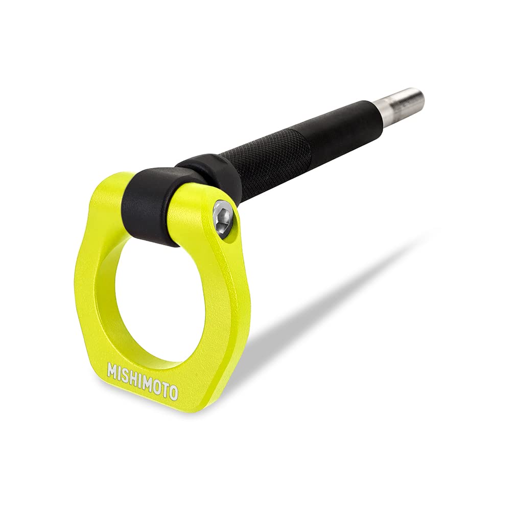 Mishimoto Tow Hook Racing, Front Compatible with Subaru WRX 2022+/Crosstrek 2018+, Neon Yellow