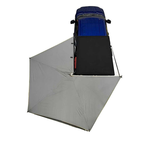 Overland Vehicle Systems Nomadic 270 LT Drivers Side Awning with Walls 1 & 2 | Dark Grey | Includes Mounting Brackets | 19579907