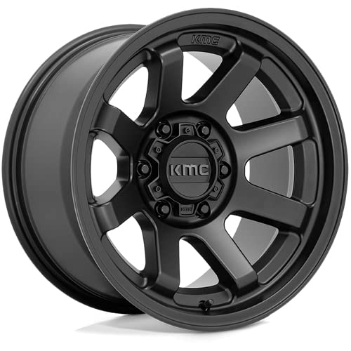 KMC Wheels KM723 Satin Black Trail Wheel with Aluminum (17 x 8.5 inches /6 x 139 mm, 0 mm Offset)