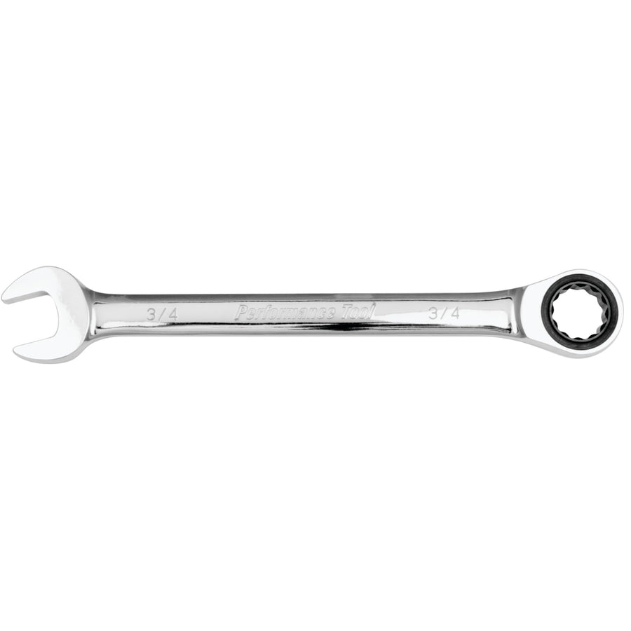 3/4-Inch Performance Tool W30258 Ratcheting Chrome Vanadium SAE Wrench
