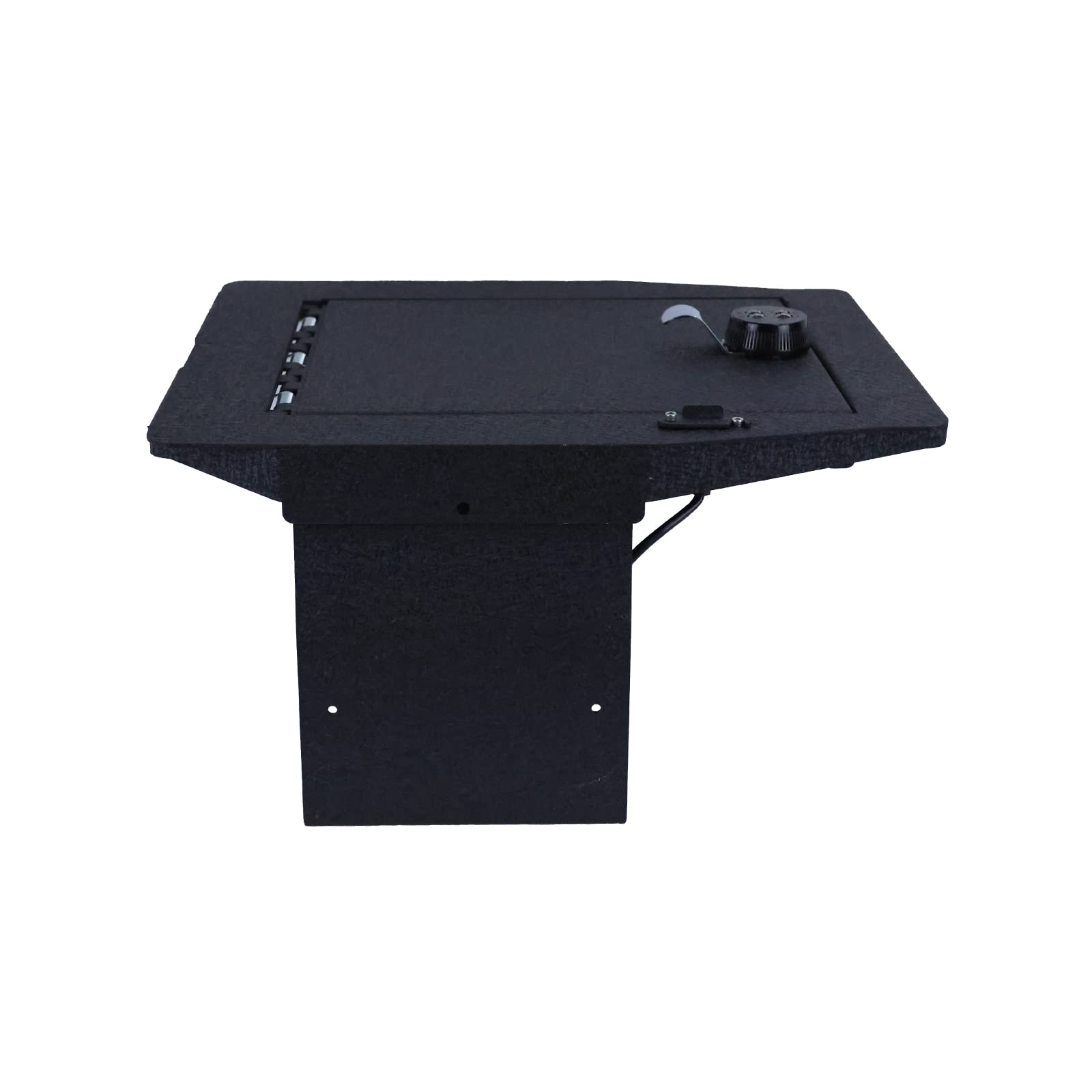 Center Console Safe Black Horse Security Lock Box, Black Gun Box Organizer, with 4 Digit Combination Resettable Lock Compatible with 2022-2023 Ford F-150-ASFF06