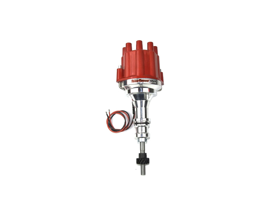 Pertronix Flame-Thrower D230801 Plug and Play Red Cap Marine Billet Electronic Distributor with Ignitor II Technology for Ford 302