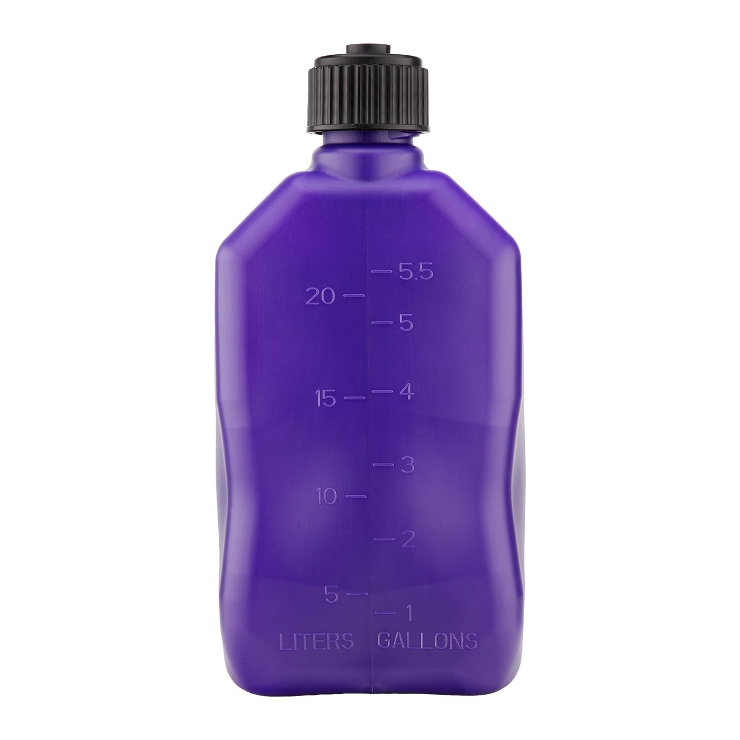 5.5 Gallon VP Racing Motorsport Racing Jug with Contoured Handle, Multipurpose Cap and Rubber Gaskets, Translucent Purple (1 Pack)