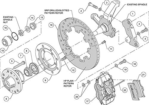 Front Disc Brake Kit Wilwood 140-10440-BD