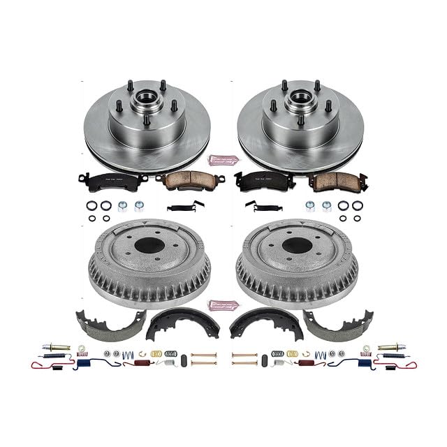Power Stop Autospecialty KOE15024DK Front and Rear Replacement Brake Kit-OE Brake Drums & Ceramic Brake Pads