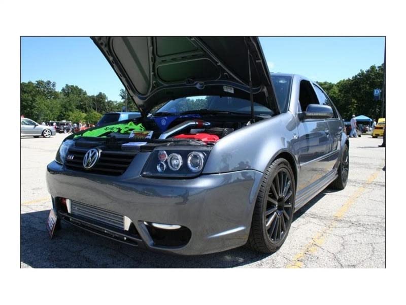 Volkswagen Jetta 99-05 Spyder 5012234 Projector Headlights (does not fit the Jetta 2.5) - DRL - Black - High H1 (Included) - Low H1 (Included)