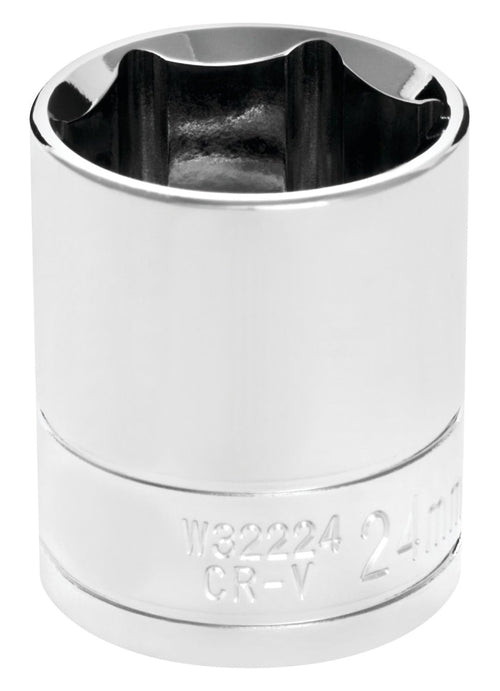 W32224 Performance Tool 1/2 Drive 24mm 6Point Socket, 1 Pack