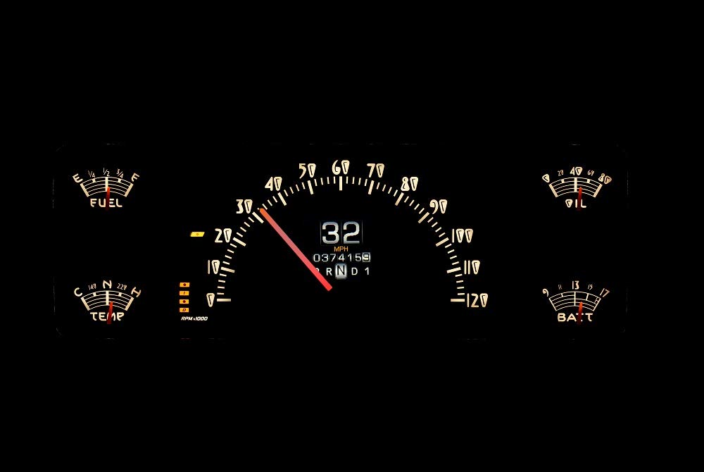 Dakota Digital Retrotech RTX-40F-X Gauge Instrument System Compatible with 1940 Ford Car and 1940-47 Ford Truck