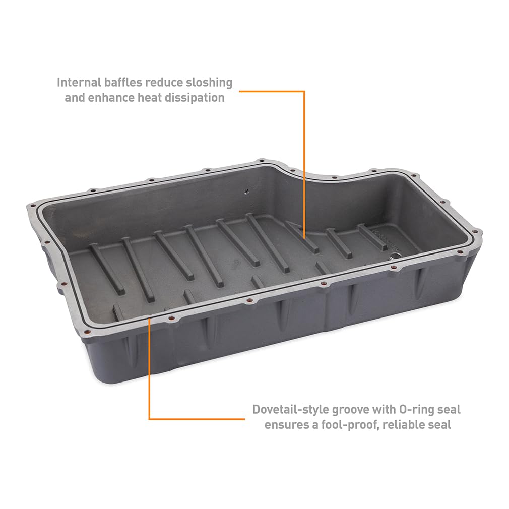 Mishimoto Transmission Pan Aluminum, Compatible with Ford 6.7L Powerstroke 2011-2019