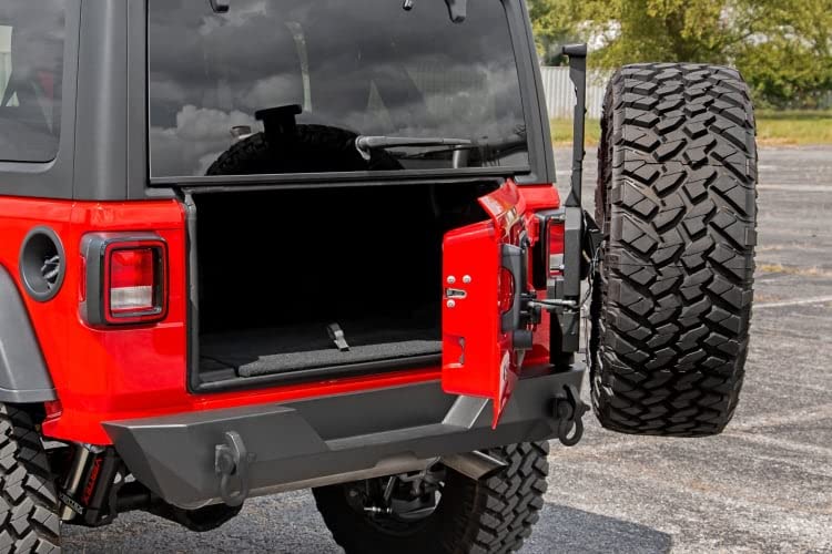Rough Country Tire Carrier Rear Bumper for 18-25 Jeep Wrangler JL - 10598