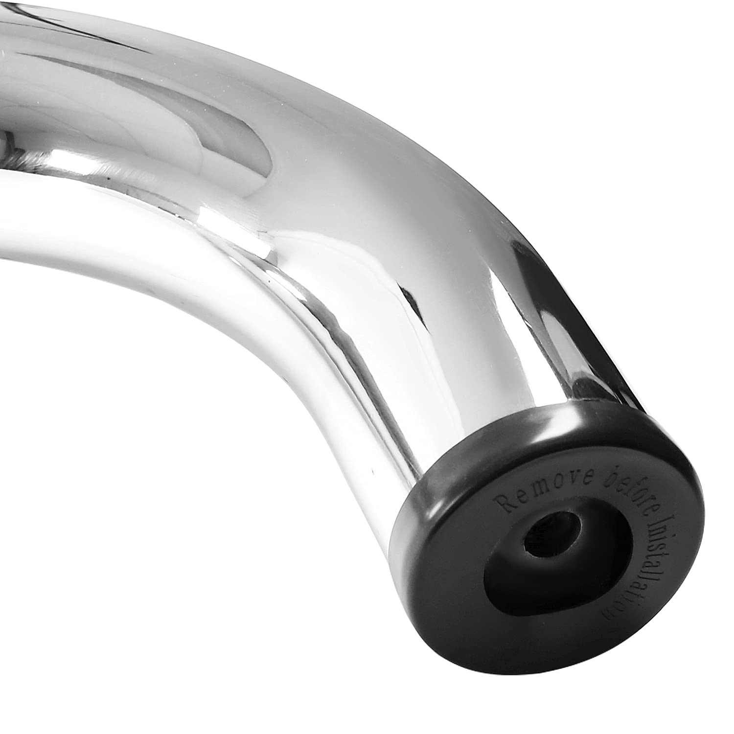3" Stainless Steel Round Chrome Polished Side Step Bars Spec-D Tuning Compatible with 2019-2023 Chevy Silverado 1500 Crew Cab, 2020-2024 Silverado 2500 3500, L+R Pair