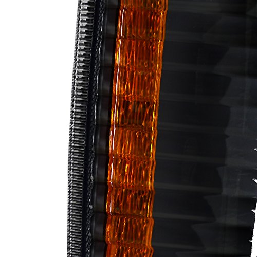 Black Housing SPEC-D TUNING Clear Lens LED Strip Headlights + Corner Lights Compatible with 1992-2006 Ford E150 E250 E350 E450 E550 Econoline Van L+R Pair Head Light Lamp Assembly