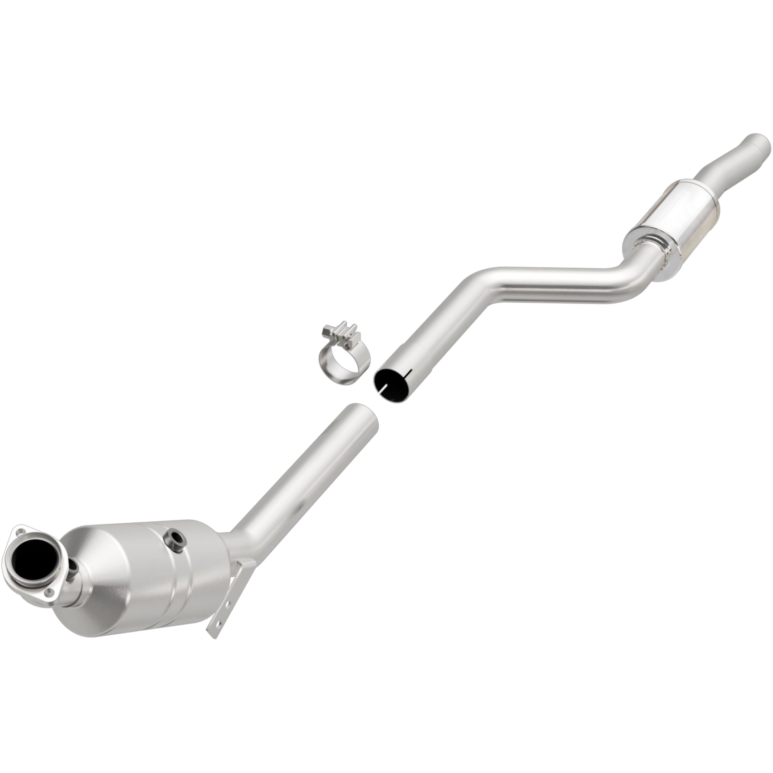 Direct-Fit MagnaFlow Catalytic Converter OEM Grade Federal/EPA Compliant 51919 - Stainless Steel 2.25in Main Piping, 66in Overall Length, Midbed O2 Sensor - Import Vehicle OEM Replacement