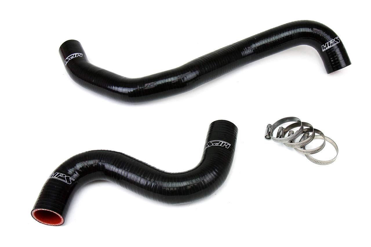 Black HPS 57-1052-BLK Silicone Radiator Coolant Hose Kit